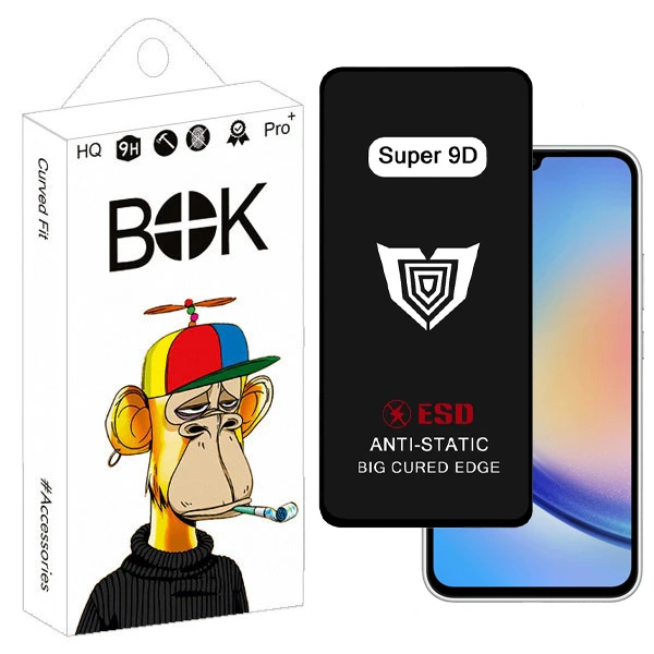 محافظ صفحه نمایش فول بوک مدل Super 9D Touch مناسب برای گوشی موبایل سامسونگ Galaxy a24 4G / a15 4G / a25 5G / m34 5G