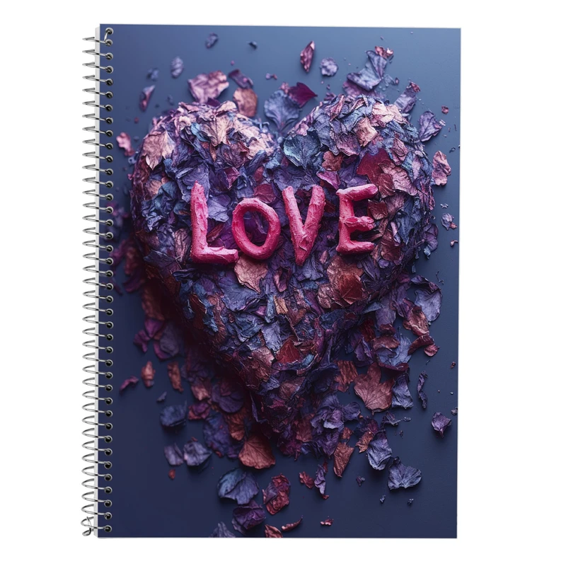 دفتر زبان 50 برگ مدوپد مدل سه خط طرح عاشقانه love کد DF14159