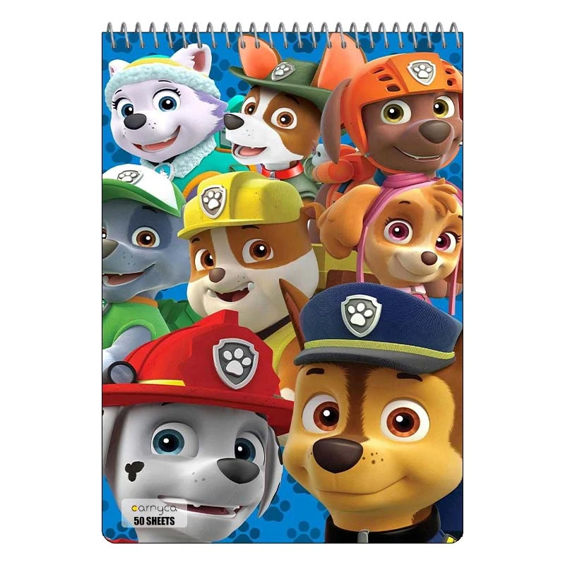 دفتر نقاشی 50 برگ سیمی کارنیکا طرح سگ های نگهبان paw patrol کد 34389
