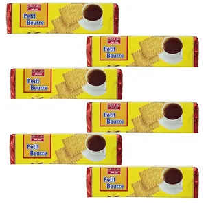 بیسکویت وانیلی پتی بور شیرین عسل - 125 گرم بسته 6 عددی