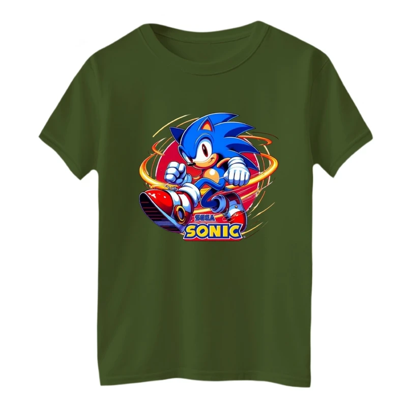 تی‌شرت آستین کوتاه لانگ بچگانه مدل سونیک کد 2