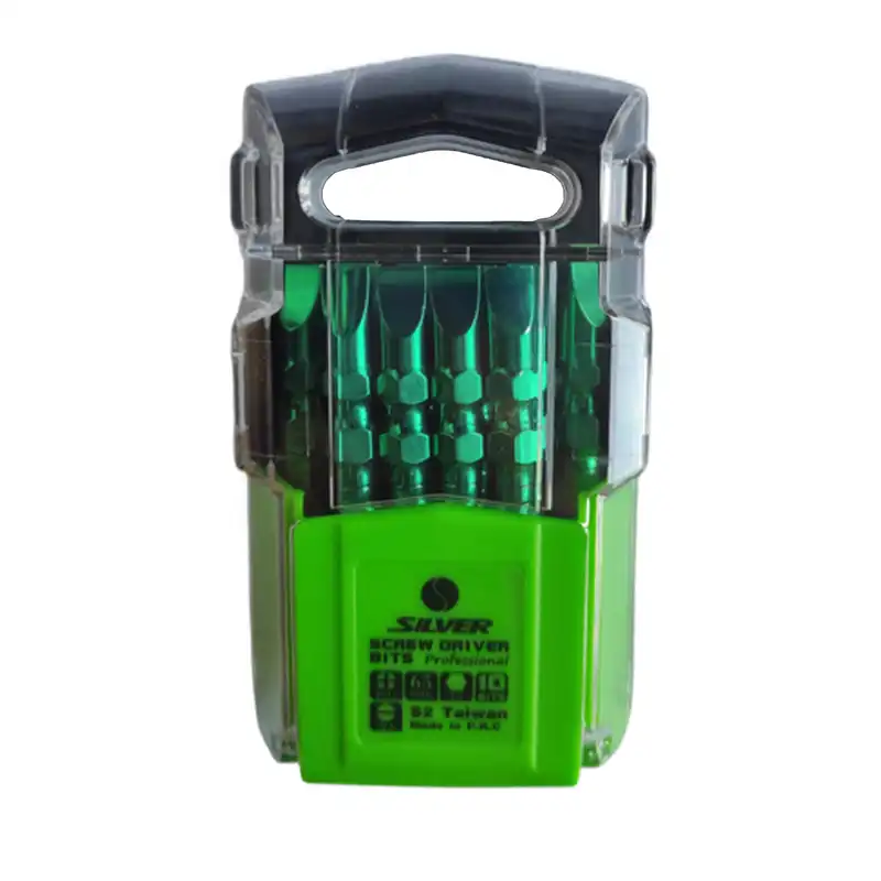 سری پیچ گوشتی یکسر چهار سو سیلور مدل professional مجموعه 10 عددی