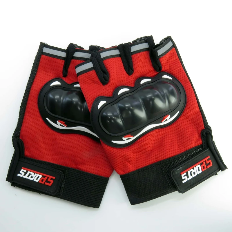 عکس شماره 3 : دستکش دوچرخه سواری نیمه انگشتی مدل محافظ دار کد 1649 سایز l