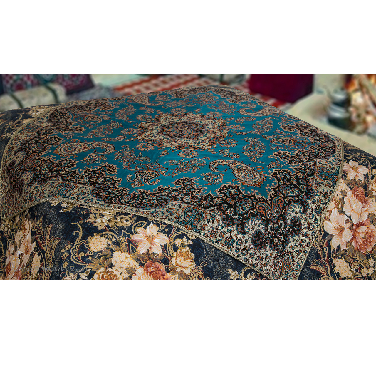 لحاف کرسی خانه سبز اسماعیلی مدل یلدا سایز 350x350 سانتی متر
