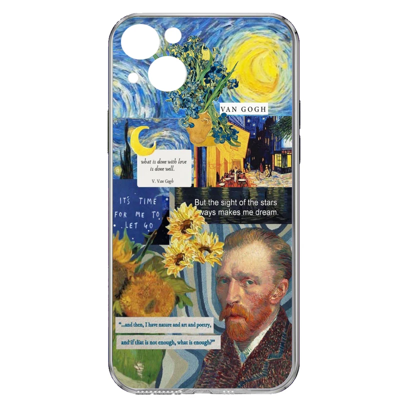 کاور طرح Collage Vangogh مناسب برای گوشی موبایل اپل Iphone 13 Mini 