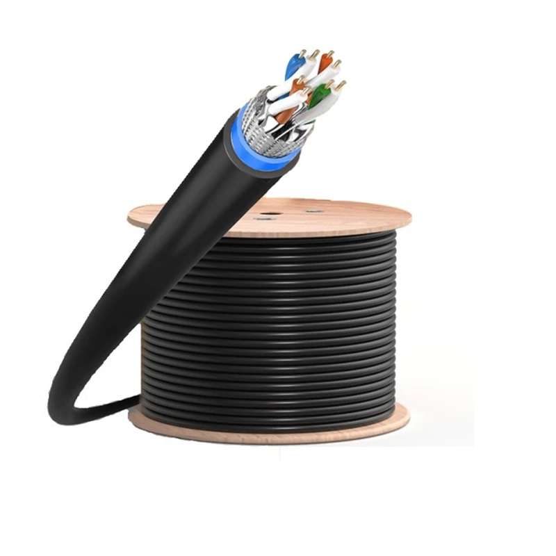 کابل شبکه Cat6 نگزنس مدل Cat6 SFTP Outdoor Double Jacket nx دو روکشه کابل شبکه Cat6 نگزنس مدل Cat6 SFTP Outdoor Double Jacket nx دو روکشه