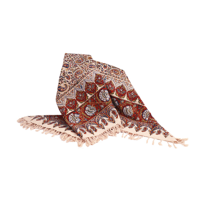 رومیزی قلمکار مدل چاپا پلاس کد 04