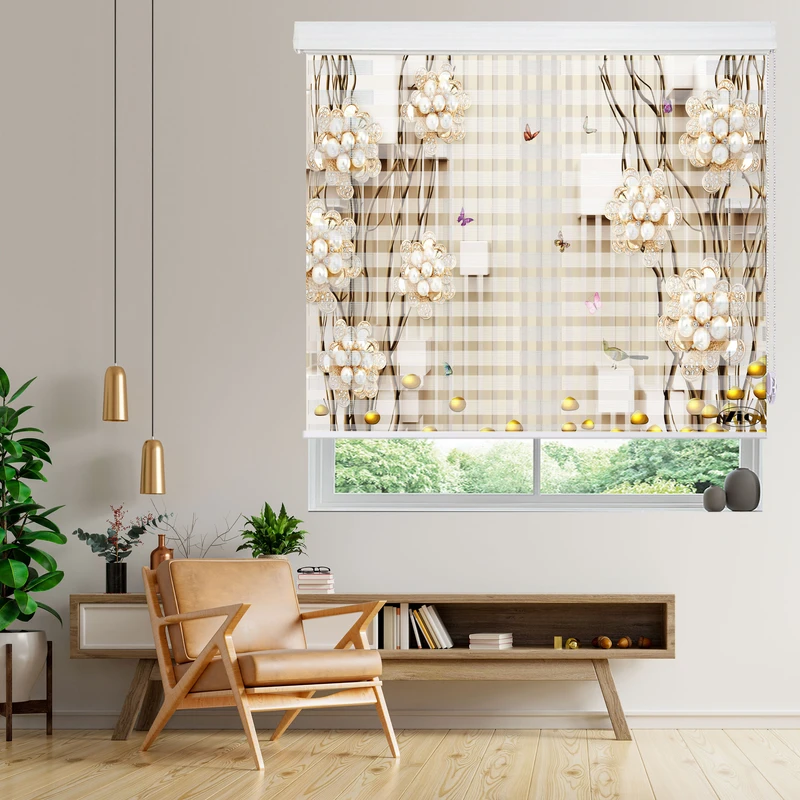 پرده زبرا زیو مدل 3D-1117 سایز 150x150 سانتی متر