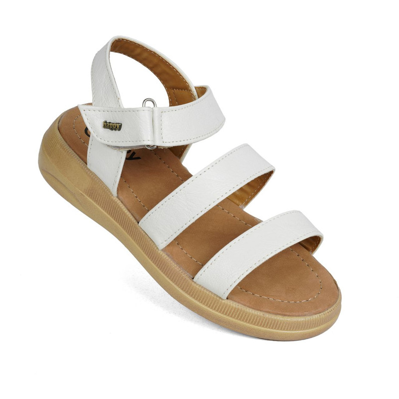 صندل زنانه هپی مدل سوفیا رنگ سفید