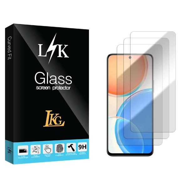 محافظ صفحه نمایش شیشه ای ال کا جی مدل LK GlassMIX2106 مناسب برای گوشی موبایل آنر X8 بسته سه عددی