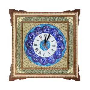 ساعت دیواری خاتم کاری مدل هفت شمسه کد 25