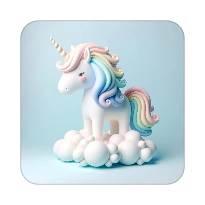 زیر لیوانی کاکتی طرح اسب تک شاخ و یونیکورن مدل mp30567