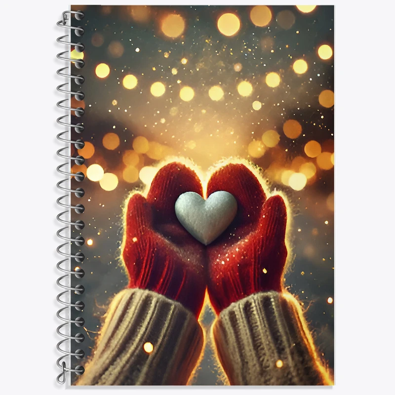 دفتر لغت 50 برگ خندالو طرح برف قلبی کد F8153