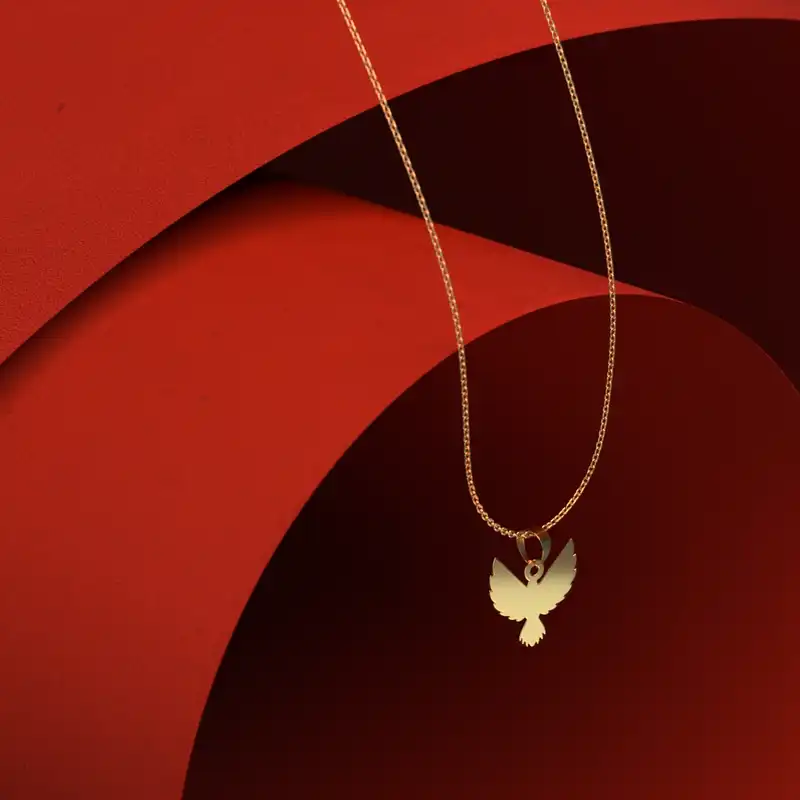 گردنبند طلا 18 عیار زنانه مدوپد مدل عقاب کد A3-1-1158