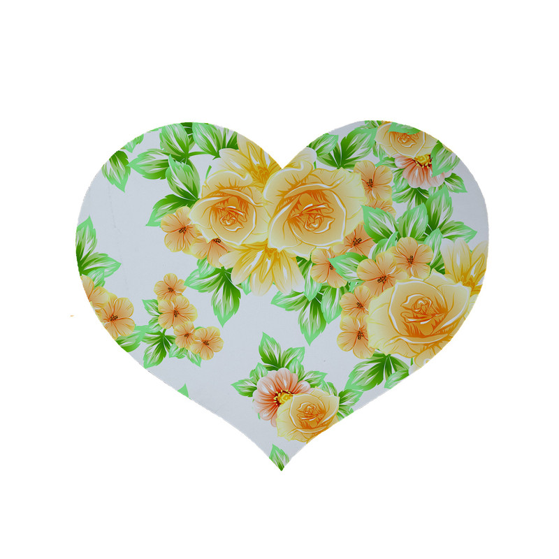 پادری مدل قلب طرح گل کد 5891 سایز 90x90 سانتی متر 