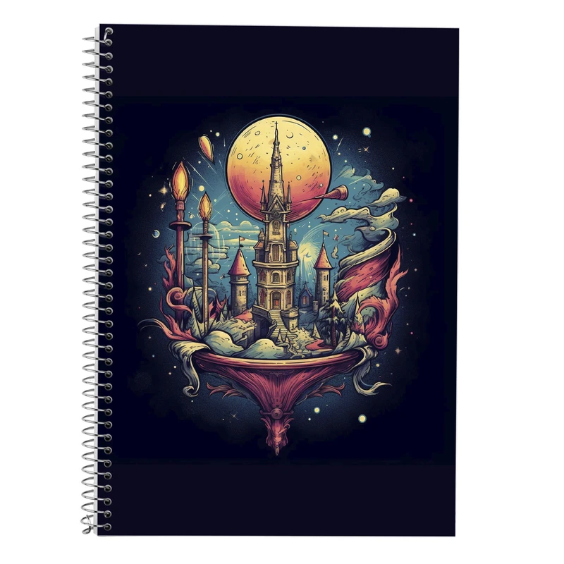 دفتر زبان 50 برگ مدوپد مدل سه خط طرح هری پاتر harrypotter کد DF10222