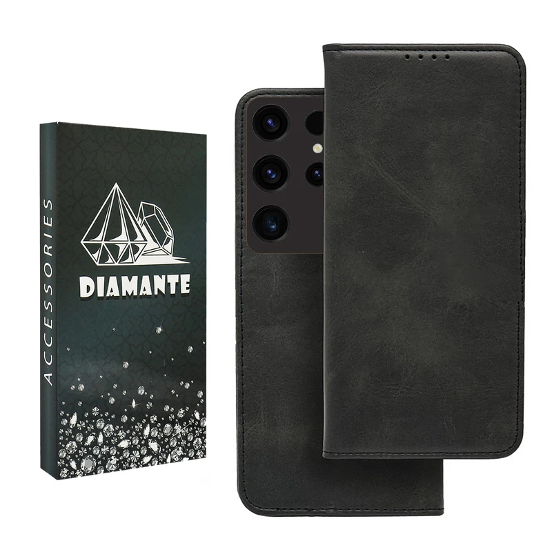 کیف کلاسوری دیامانته مدل Spork Bk مناسب برای گوشی موبایل سامسونگ Galaxy S25 Ultra