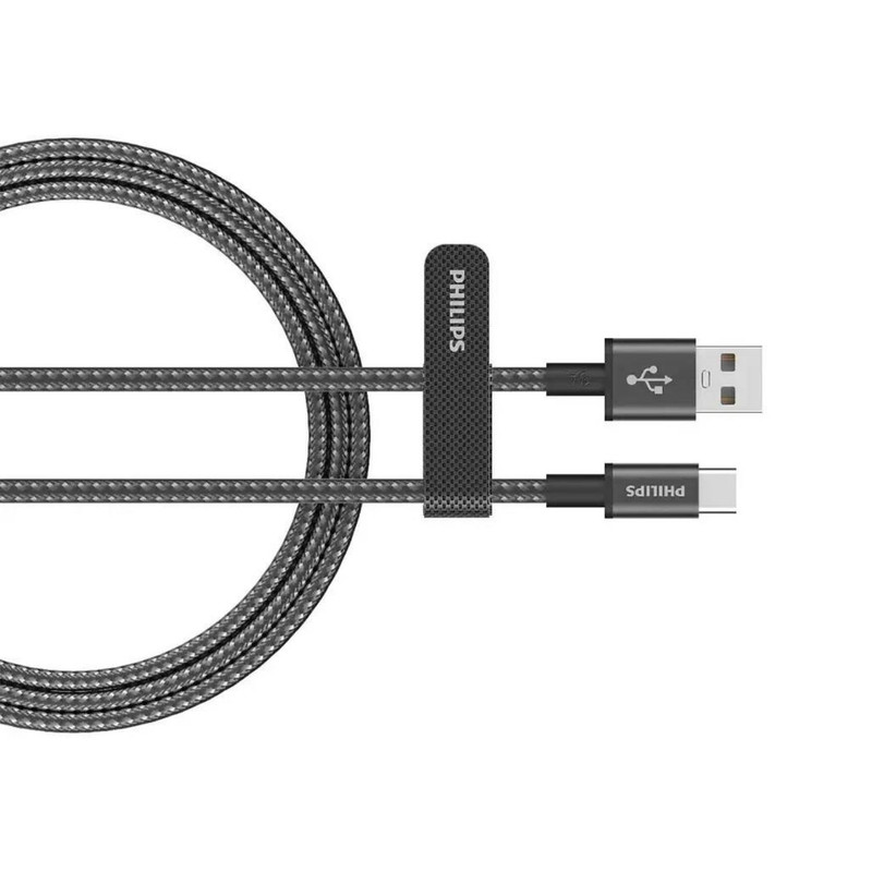 کابل تبدیل USB-A به USB-C فیلیپس مدل DLC5060A طول 2 متر