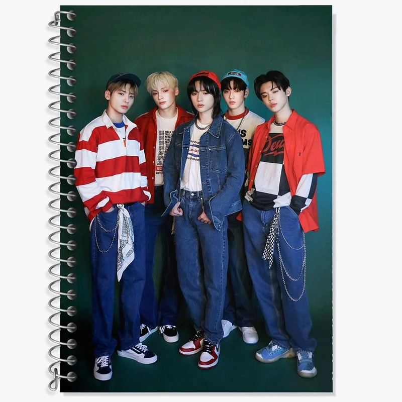 دفتر زبان 50 برگ خندالو مدل دو خط طرح گروه تی اکس تی TXT کد 20095