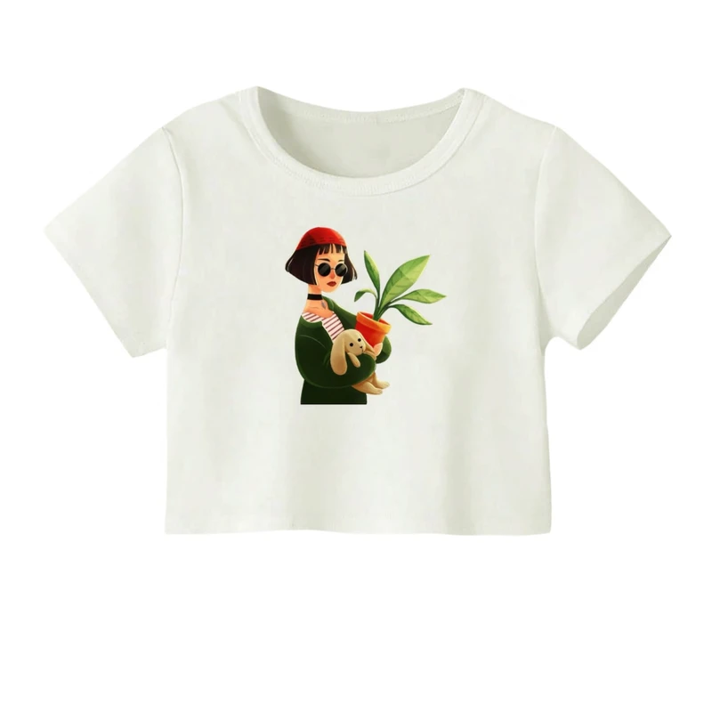 کراپ‌ تی‌شرت آستین کوتاه زنانه مدل ماتیلدا کد 02