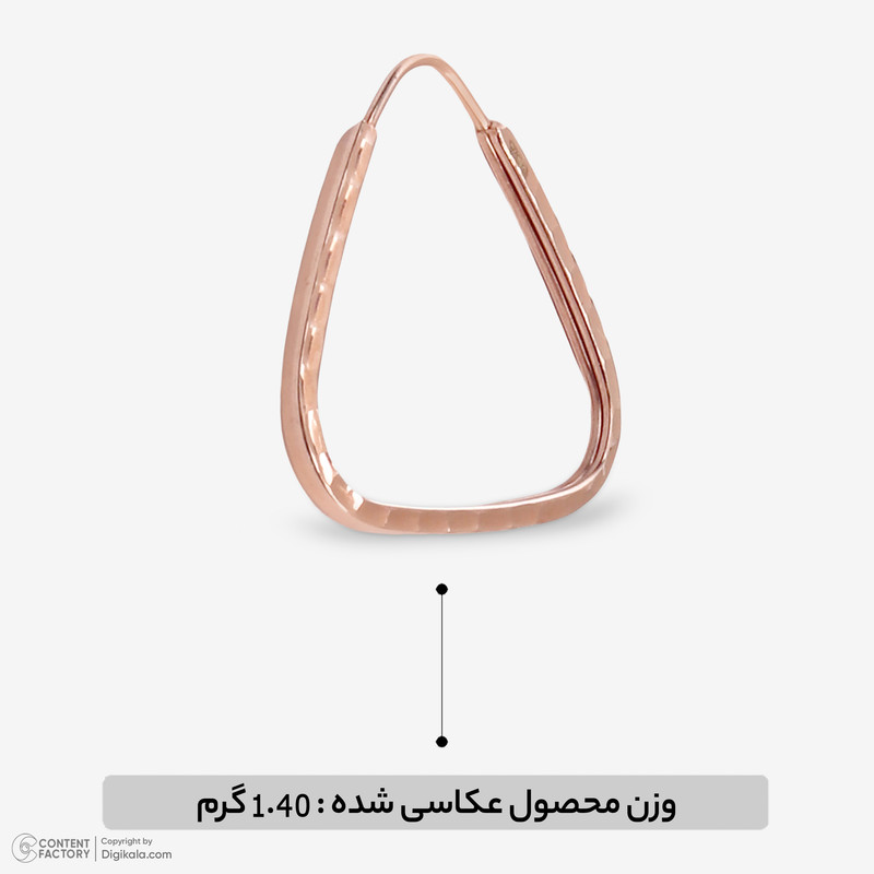گوشواره کلیپسی طلا 18 عیار زنانه گلدم مدل E253013 - 6