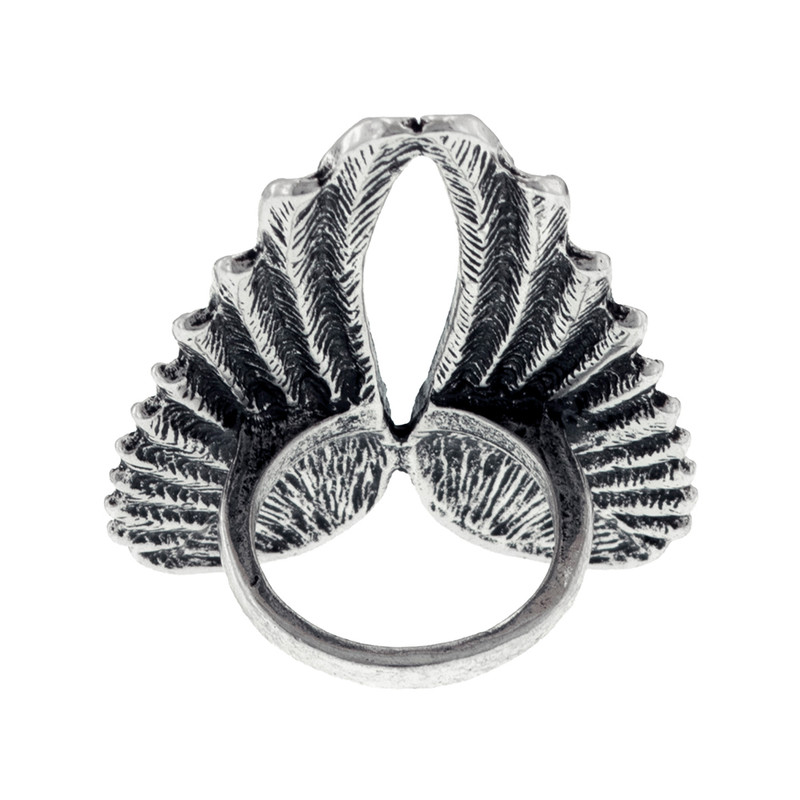 انگشتر زنانه برانت طرح پر شاهین انگشتر زنانه برانت طرح پر شاهین