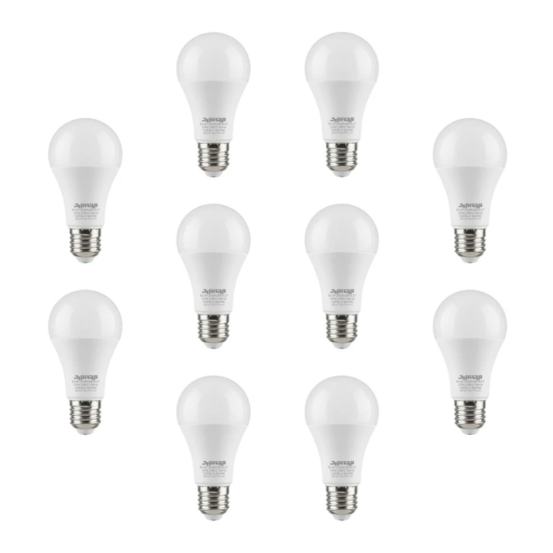 لامپ ال ای دی 12 وات وین شید مدل حبابی پایه E27 بسته 10 عددی