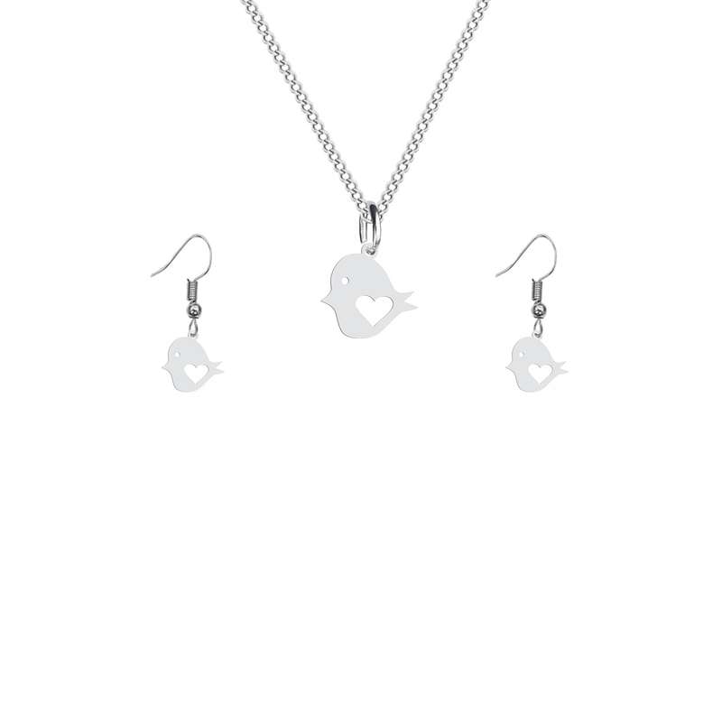 نیم ست زنانه هایکا طرح پرنده وقلب مدل S.ha1_119