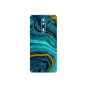 MAHOOT Turquoise marblewith golden streaks Cover Sticker for Nokia 8
