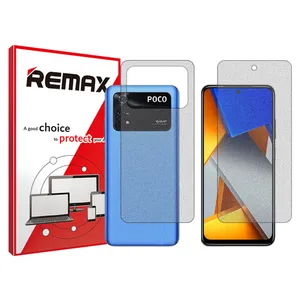 Remax HyMTT model matte screen protector suitable for the Xiaomi Poco M4 Pro mobile phone along with the back protector