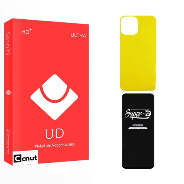 محافظ صفحه نمایش کوکونات مدل UD  Super-D مناسب برای گوشی موبایل اپل iPhone 13 pro max  به همراه محافظ پشت گوشی