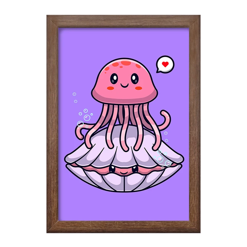 تابلو خندالو طرح حیوانات بامزه عروس دریایی کد 29704