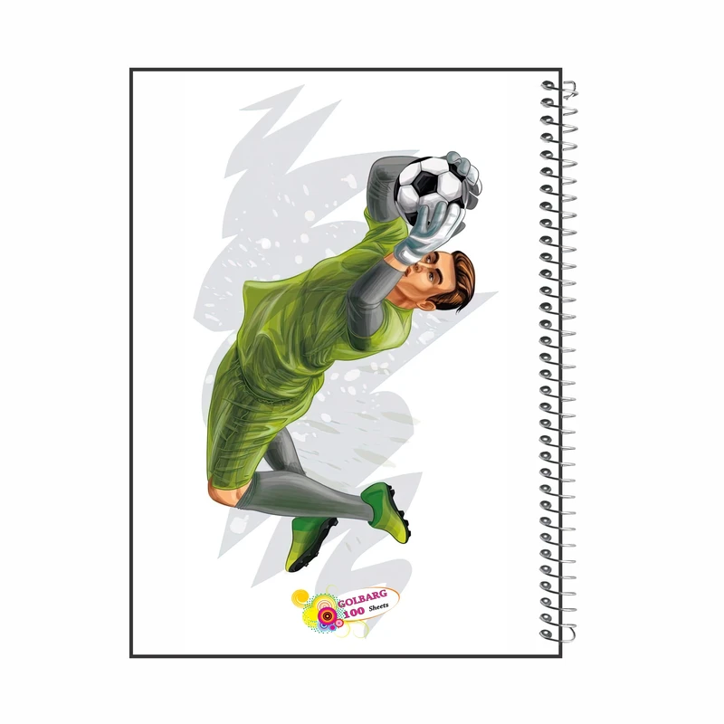 دفتر مشق 100 برگ گلبرگ مدل فوتبالیست کد 1541