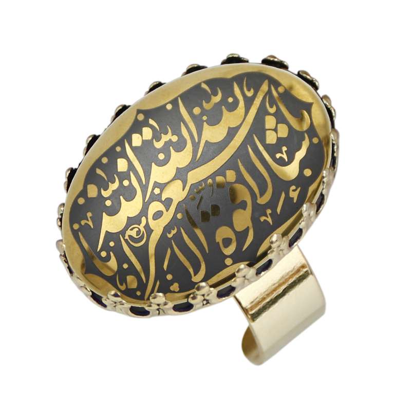 انگشتر زنانه مدل حدید ماشاالله لاقوة الا بالله استغفر الله کد 78611