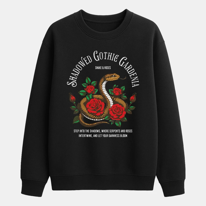 سویشرت مردانه باهرپوش شرق مدل مار و گل رز z470