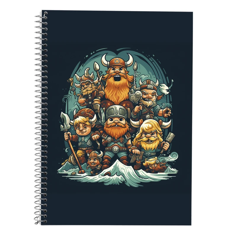 دفتر زبان 50 برگ مدوپد مدل سه خط طرح Vindland Saga کد DF3162