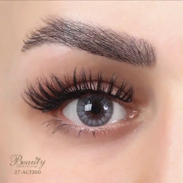 لنز چشم بیوتی شماره 27 مدل ACIA260 رنگ آبی خاکستری دوردار