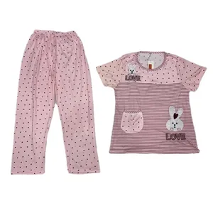 ست تی شرت آستین کوتاه و شلوار زنانه مدل خرگوشی