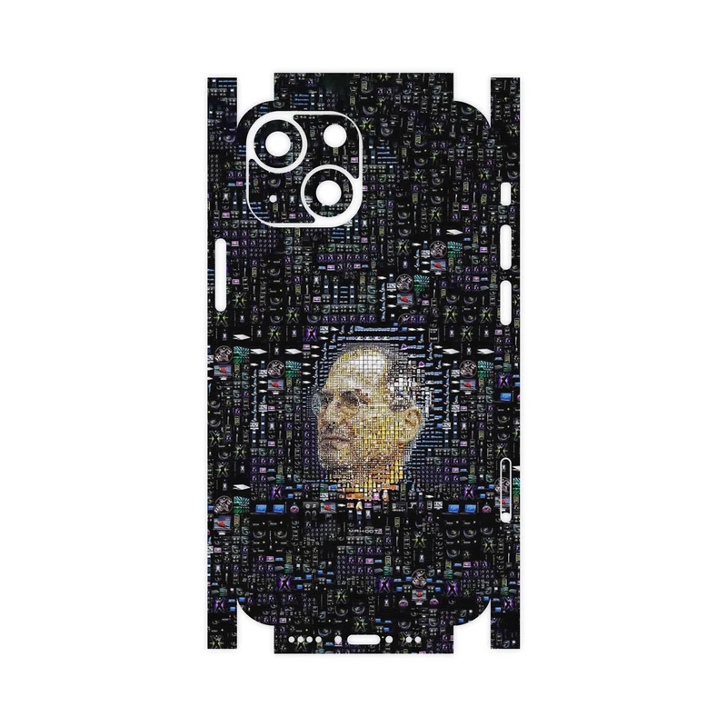 برچسب پوششی ماهوت مدل 2 Collage of Steve Jobs-FullSkin مناسب برای گوشی موبایل اپل iPhone 13 Mini