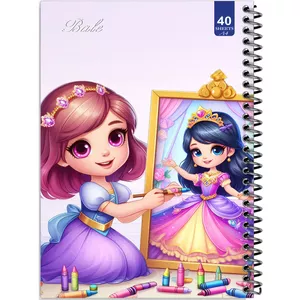 دفتر نقاشی 40 برگ انتشارات بله طرح دختر نقاش کد A4-K529