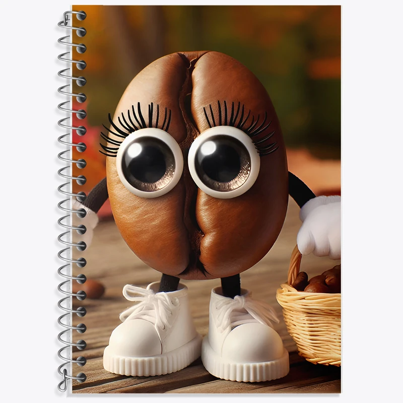 دفتر نت موسیقی 50 برگ خندالو طرح دانه ی قهوه کیوت کد F7563