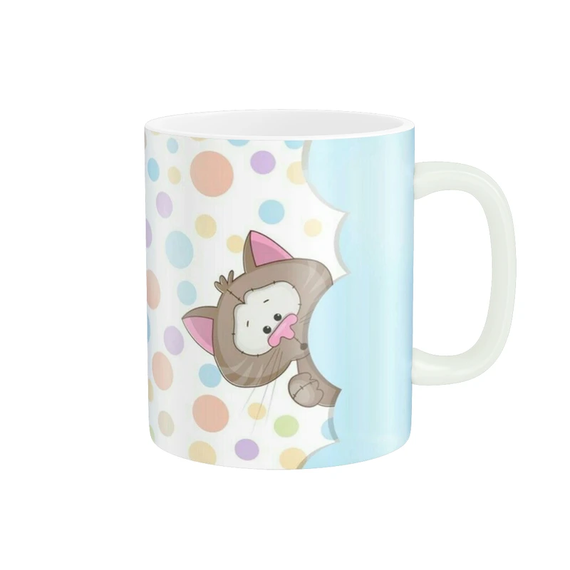 ماگ پاد آفرین طرح گربه کارتونی کد 3644