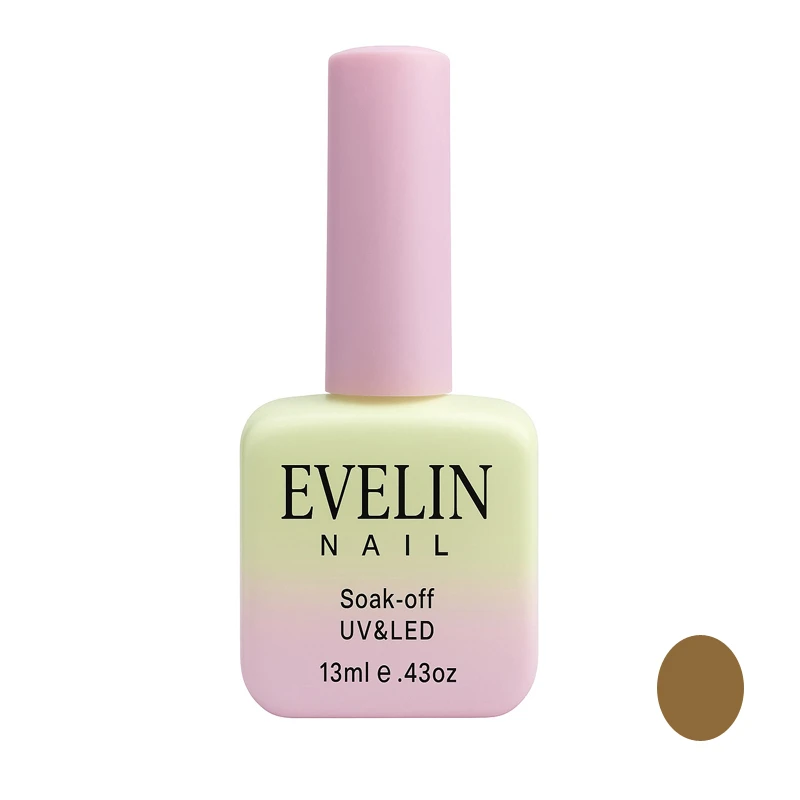 لاک ژل براق ناخن اولاین مدل 13M شماره 141 رنگ خردلی زیتونی