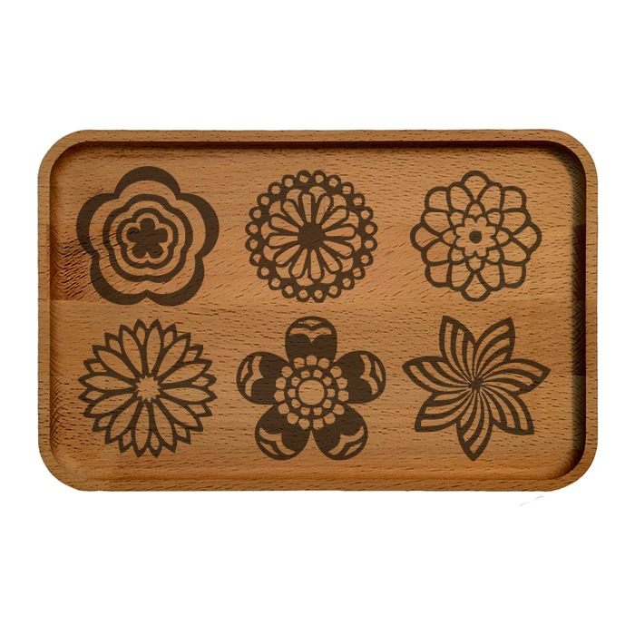 سینی چوبی مدل Geometric کد 023