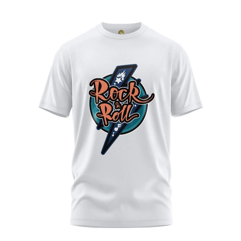 تی شرت آستین کوتاه زنانه هومرو مدل TW490 طرح راک اند رول 