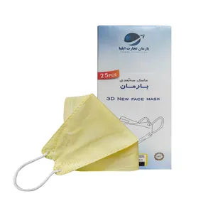 ماسک تنفسی بارمان مدل سه بعدی چهار لایه بسته 25 عددی
