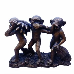 مجسمه مدل میمون طرح سه خردمند کد 66