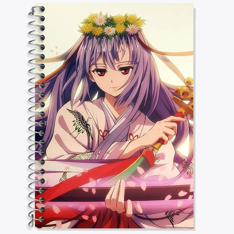 دفتر زبان 50 برگ خندالو مدل سه خط طرح ماهیرو هیراگی انیمه اسرافیل پایانی کد 12645