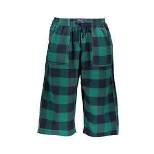 شلوارک مردانه مدل چهار خانه رنگ سبز تیره