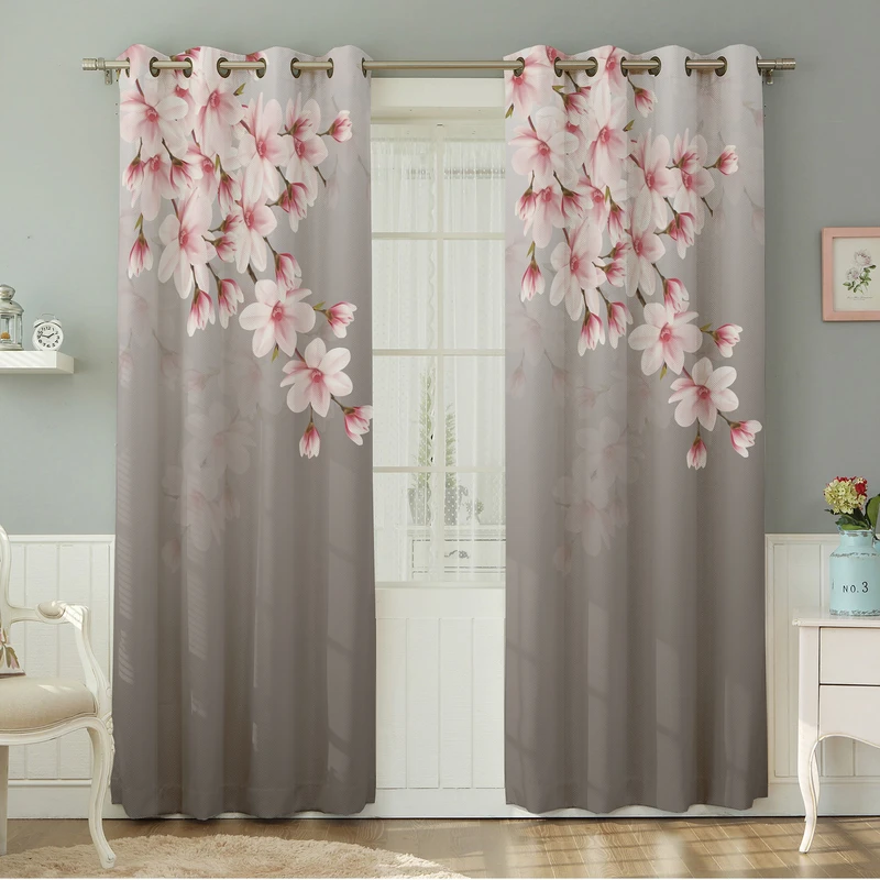 پرده نیروانا طرح گل  مدل هازان کد 8444 سایز 140×280 سانتی متر